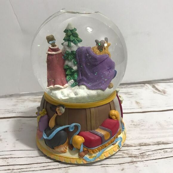 Disney Enesco Beauty And The‎ Beast Snow Globe MINUET NO. 1 Snow Globe Music Box - Picture 5 of 13